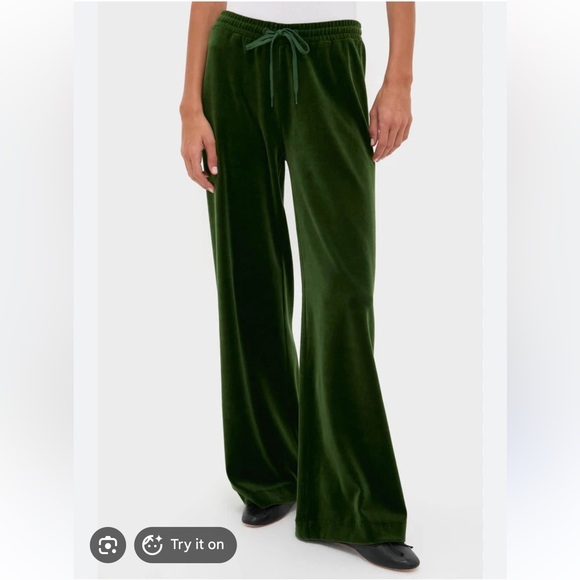 Tuckernuck Douglas Fir Velour Two Piece Set Green Casual Preppy Size Large - Picture 2 of 13